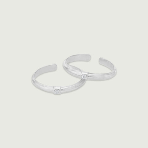 Chic Accent Silver Toe Rings