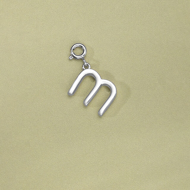 Classic Initial M Silver Charm,,hi-res image number null