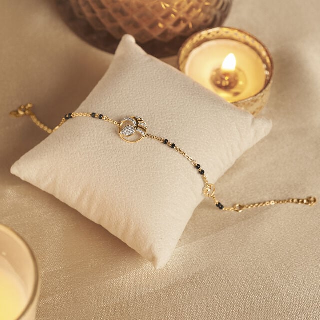 Auspicious Radiant Diamond Mangalsutra Bracelet,,hi-res image number null