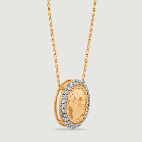 Radiant Textured Diamond Necklace