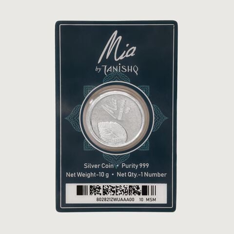 10 GM 999 Sacred Tulsi Leaf silver Coin