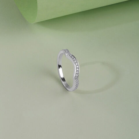 Twinkling Wave Silver Ring