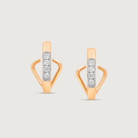 Graceful Gleam Diamond Stud Earrings