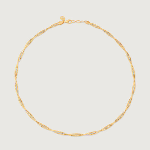 Radiant Sculptural Omega Gold Chain
