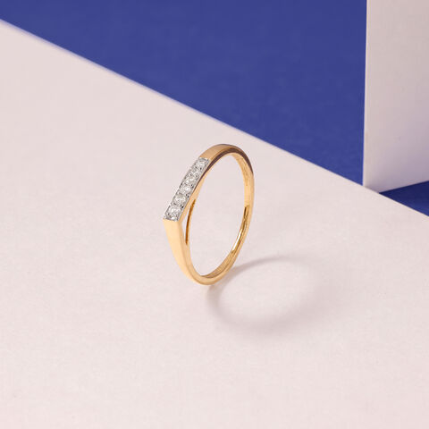 Sleek Angular Diamond Ring