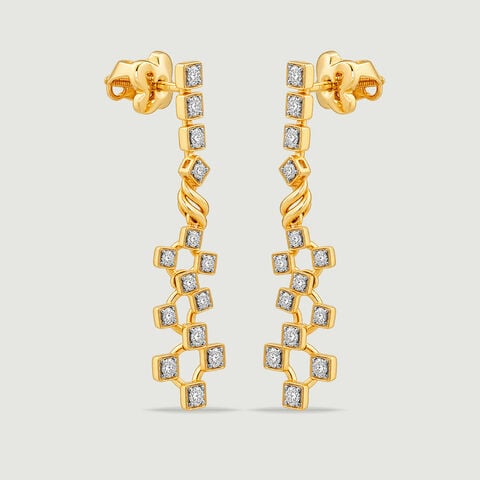 Lattice Lights Diamond Drop Earrings