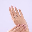 Subtle Halo Silver Ring,,hi-res view 2