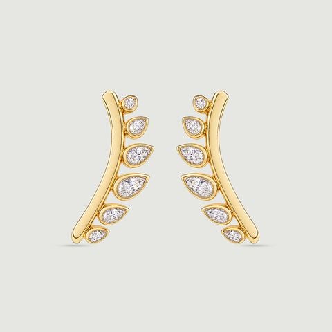 Delicate Ember Diamond Hoop Earrings