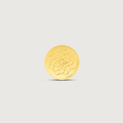 1 gm 24 Karat Lotus Gold Coin (9999 Purity)