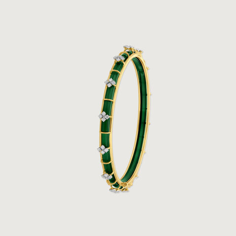 Charming Floral Diamond Bangle