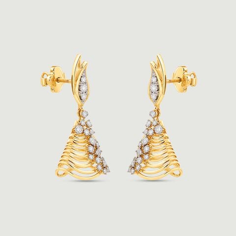 Radiant Flowing Diamond Jhumka