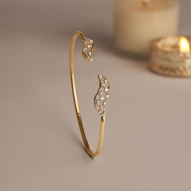 Edgy Checkered Diamond Bangle,,hi-res image number null