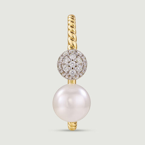 Romantic Contrasting Pearl Diamond Ring