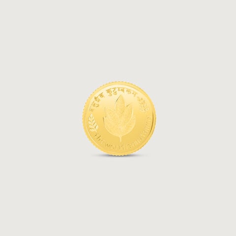 10 gm 24 Karat Mango Leaf Gold Coin (9999 Purity)