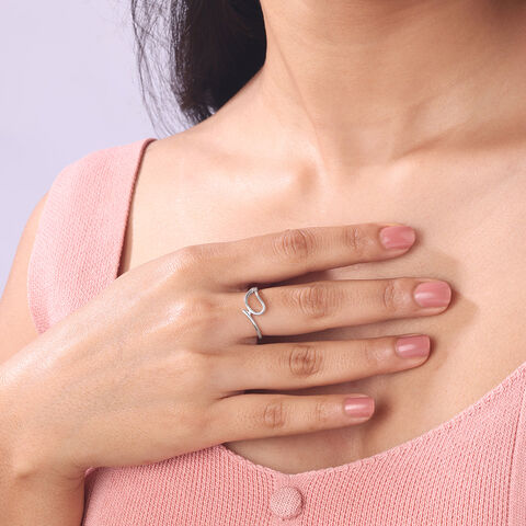 Minimal Curved Silver Ring