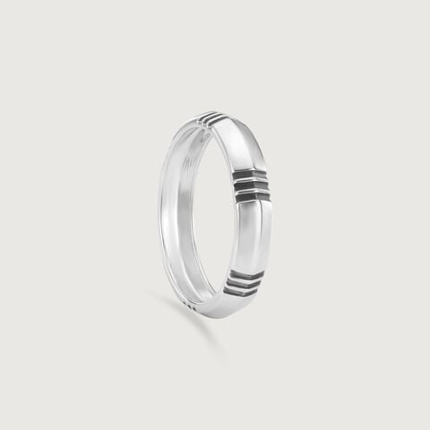 Linear Groove Silver Ring