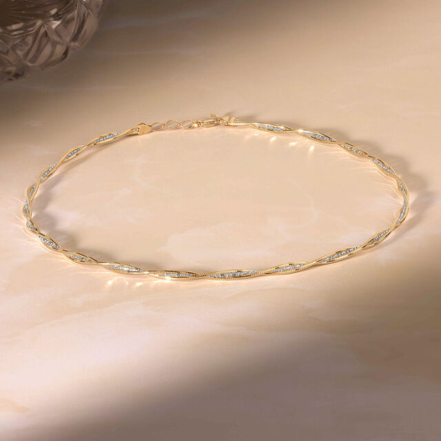 Radiant Sculptural Omega Gold Chain,,hi-res image number null