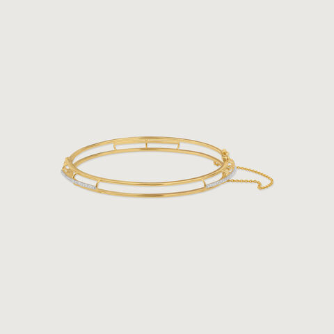 Sleek Linear Diamond Bangle