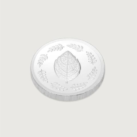 10 GM 999 Sacred Tulsi Leaf silver Coin