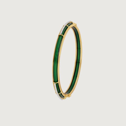 Sleek Linear Diamond Bangle
