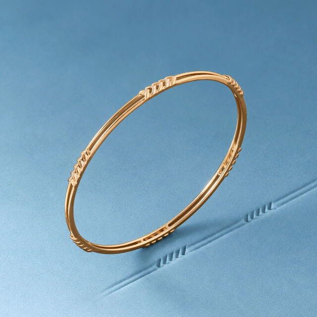 Sleek Directional Gold Bangle,,hi-res image number null