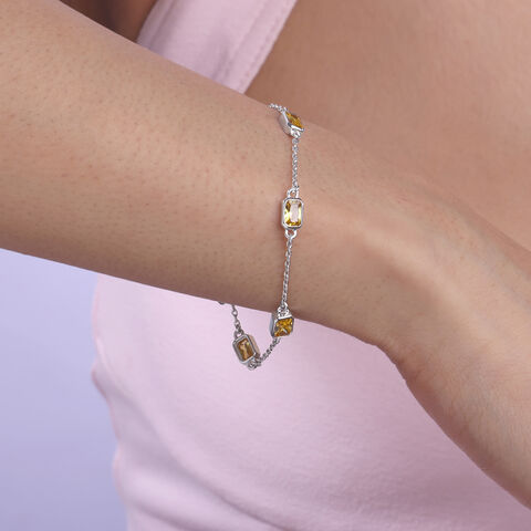 Golden Gleam Silver Bracelet
