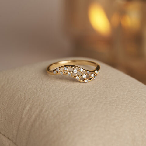 Edgy Checkered Diamond Ring