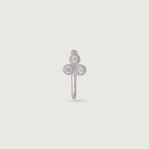 Chic Trio Silver Nose Pin