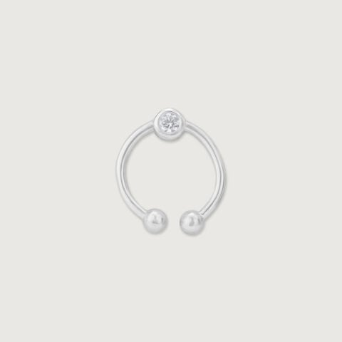 Sleek Beam Silver Septum Ring