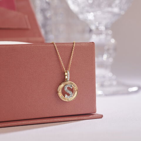 Luminous Initial Diamond Pendant