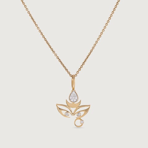 Adi Shakti Gold and Diamond Pendant