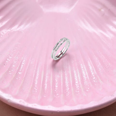 Dual Glam Silver Ring