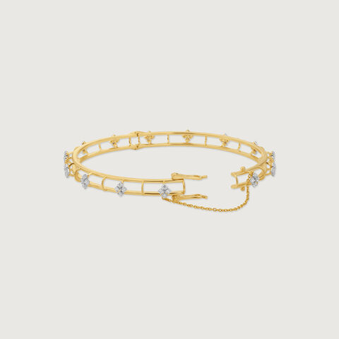 Charming Floral Diamond Bangle