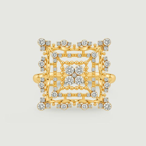 Architectural Mandala Diamond Ring
