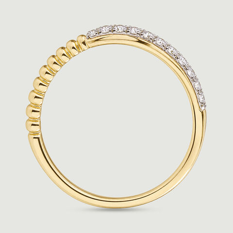Fluid Asymmetric Diamond Ring