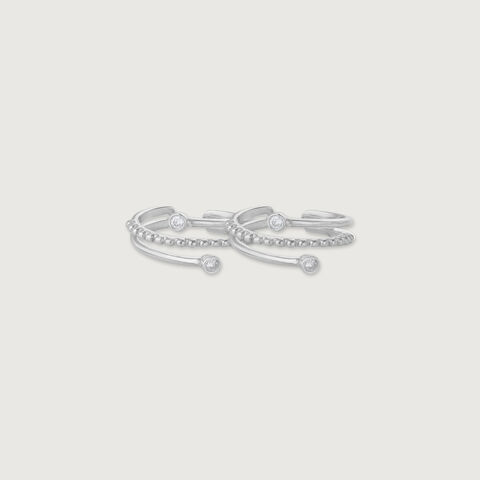 Radiant Flow Silver Toe Rings