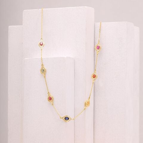 Lustrous Hue Sapphire Chain