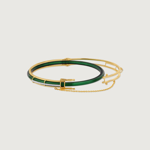 Sleek Linear Diamond Bangle