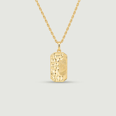 Artful Textured Gold Pendant