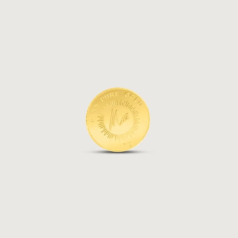 1 gm 24 Karat Lotus Gold Coin (9999 Purity)