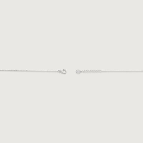 Sparkling Droplet Silver Anklet