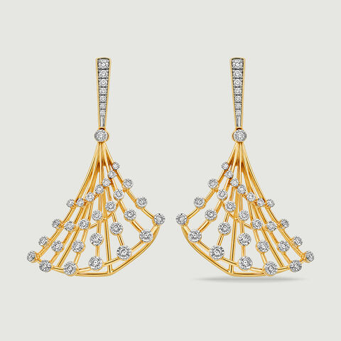 Radiant Cascading Diamond Jhumka