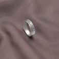Textured Band Silver Ring,,hi-res view 1
