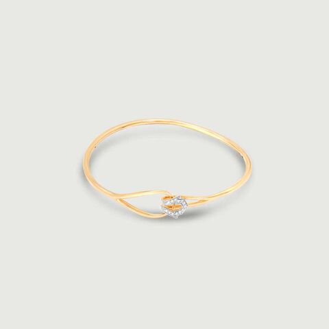 Graceful Twist Diamond Bangle