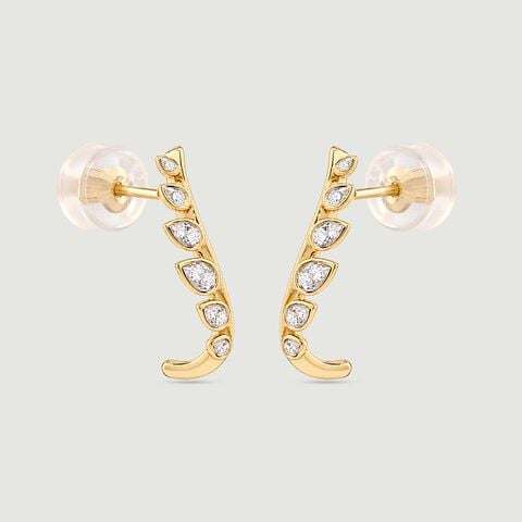Delicate Ember Diamond Hoop Earrings