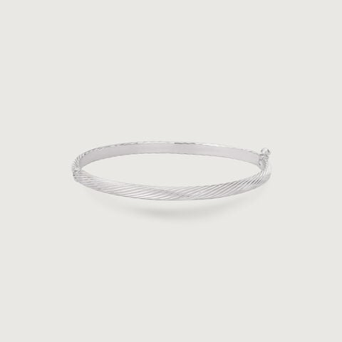 Snatched Spiral Silver Bangle