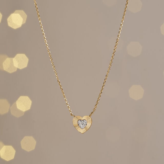 Charming Radiant Diamond Heart Necklace,,hi-res image number null
