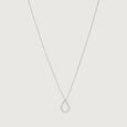 Fluid Teardrop Silver Necklace,,hi-res view 4
