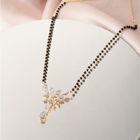 Floral Cascade Gold and Diamond Mangalsutra