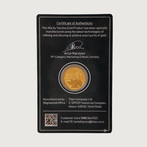 5 GM 24 Karat Mango Leaf Gold Coin